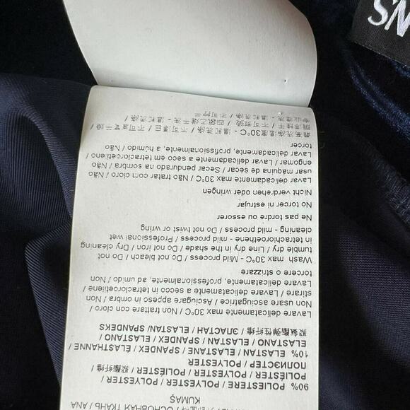 Versace Jeans Couture Navy Long Sleeve Faux Wrap Dress, US0 - Picture 10 of 10